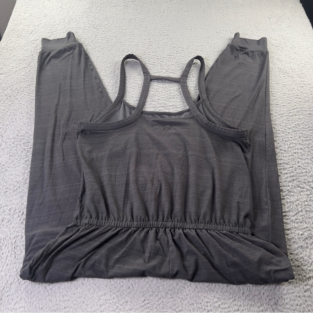 Prana Inigma Jumpsuit Womens Large Gray Sleeveless Athletic Comfy Preppy - Picture 2 of 9